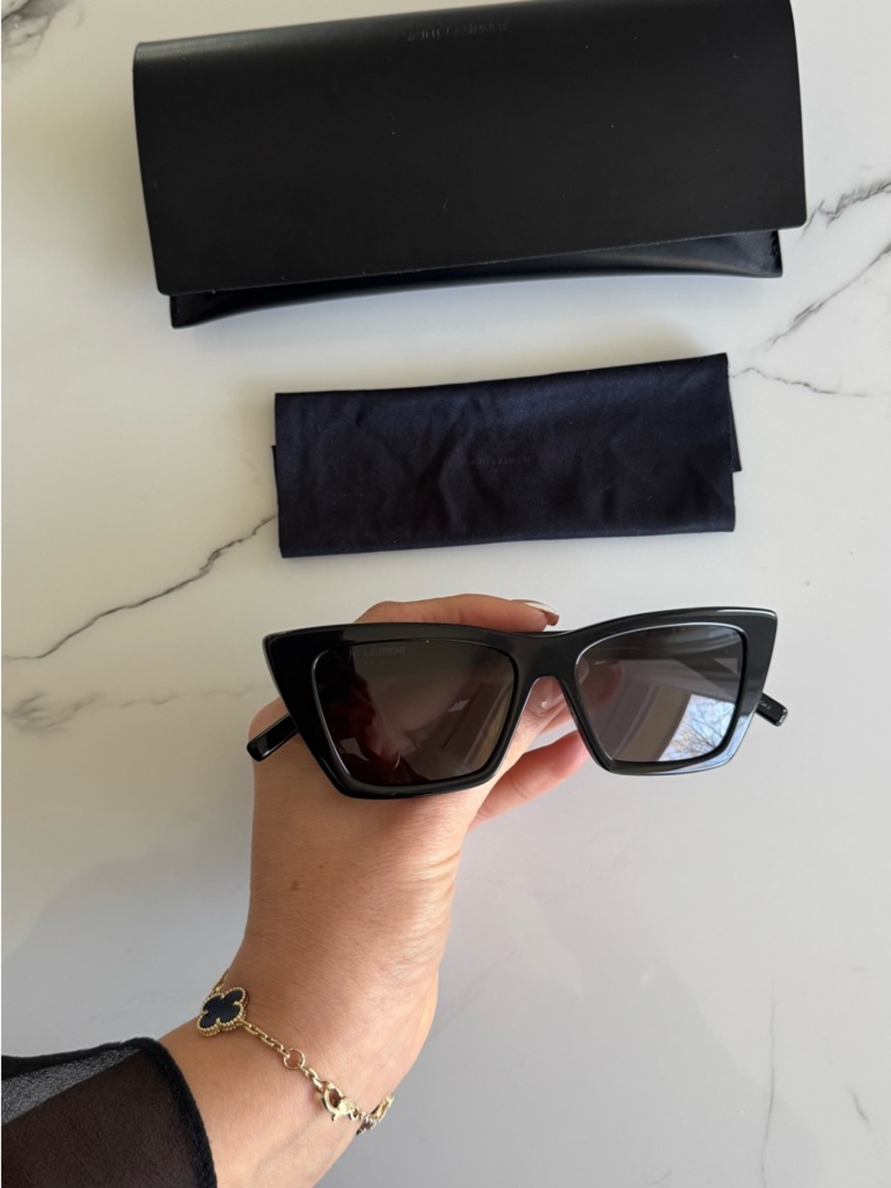 SAINT LAURENT Grey Cat Eye Ladies
Sunglasses SL 276 MICA 001 53 
❤️Authentic!!! - Picture 5 of 10